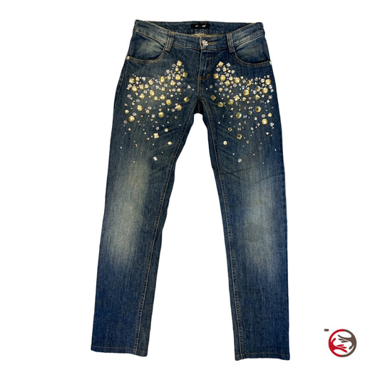 Denny Rose XS women's jeans with rhinestones