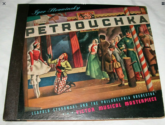 Stravinsky Petrouchka Stokowski Philadelphia 12 " 78 RPM Set di 4