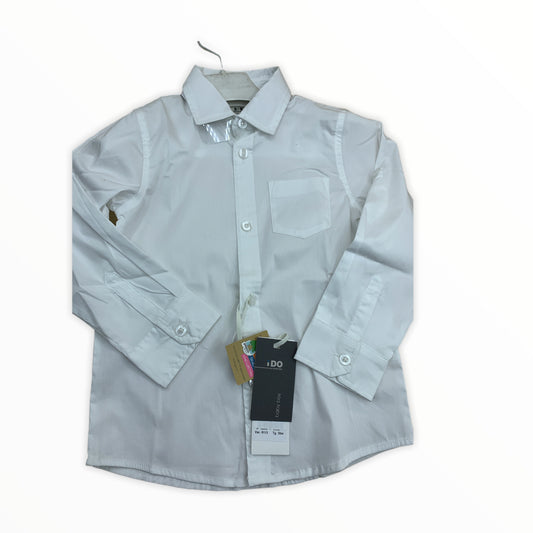 New white Ido shirt for 3 year old boy