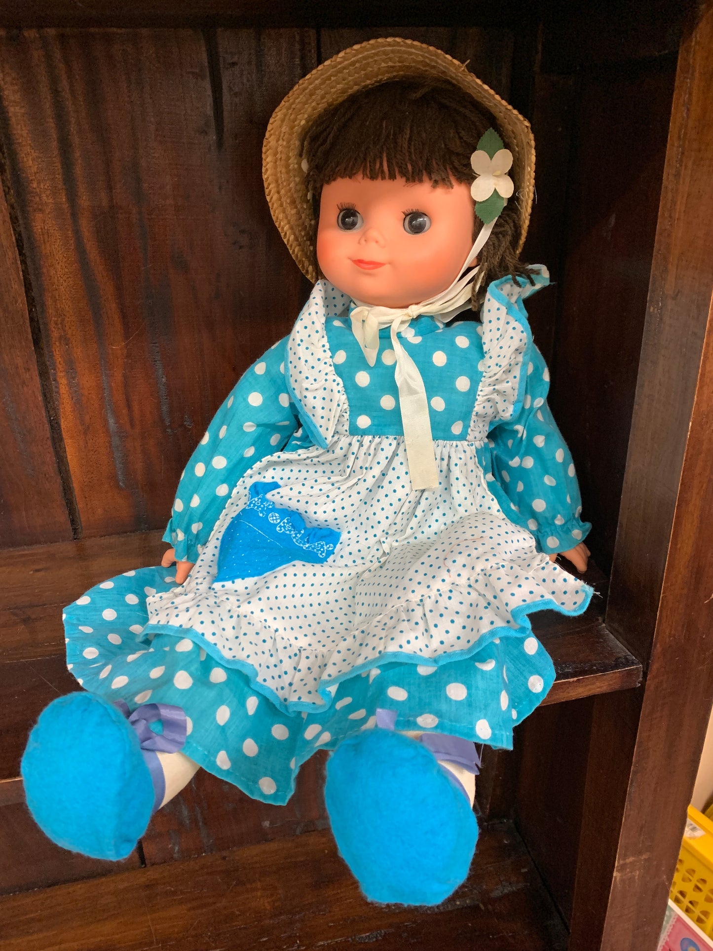 bambola di pezza vintage alta cm 50