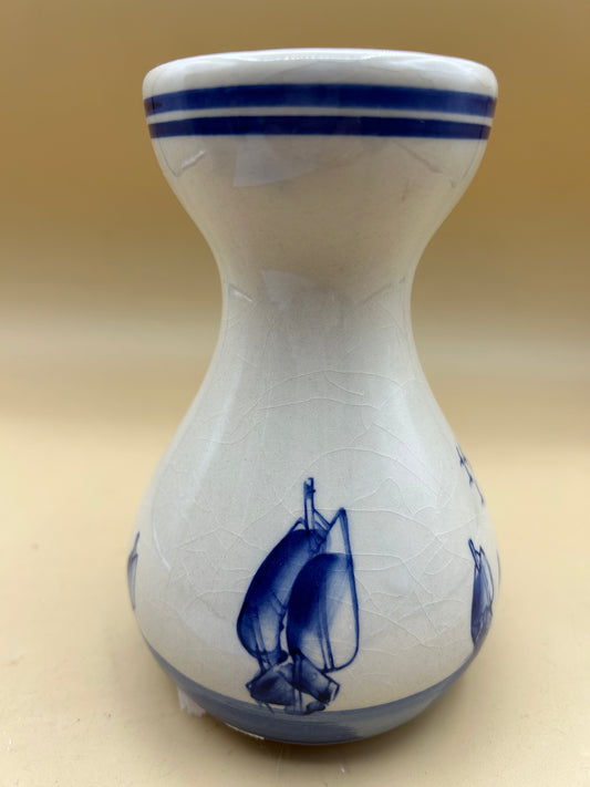 Dutch hand painted ceramic vase ideal for hydroculture