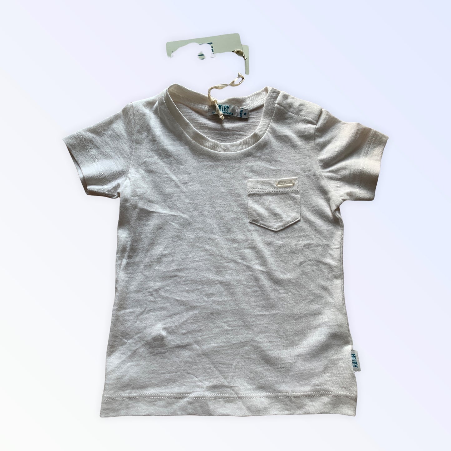 Melby 9 month new baby white t-shirt