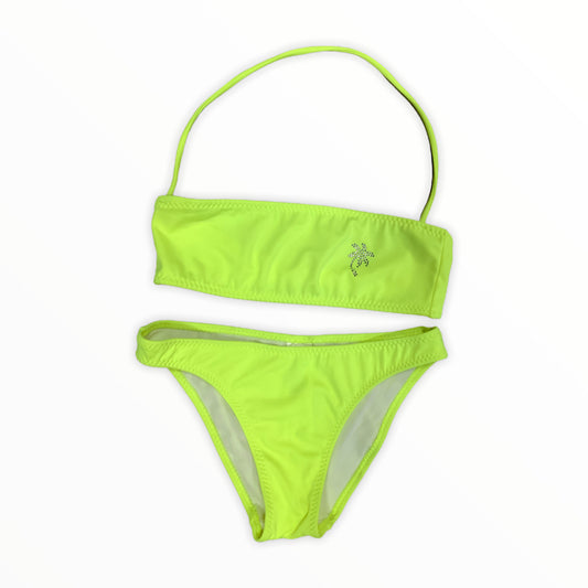 Fluoreszierender gelber Bikini-Badeanzug, 7-8 Jahre neu