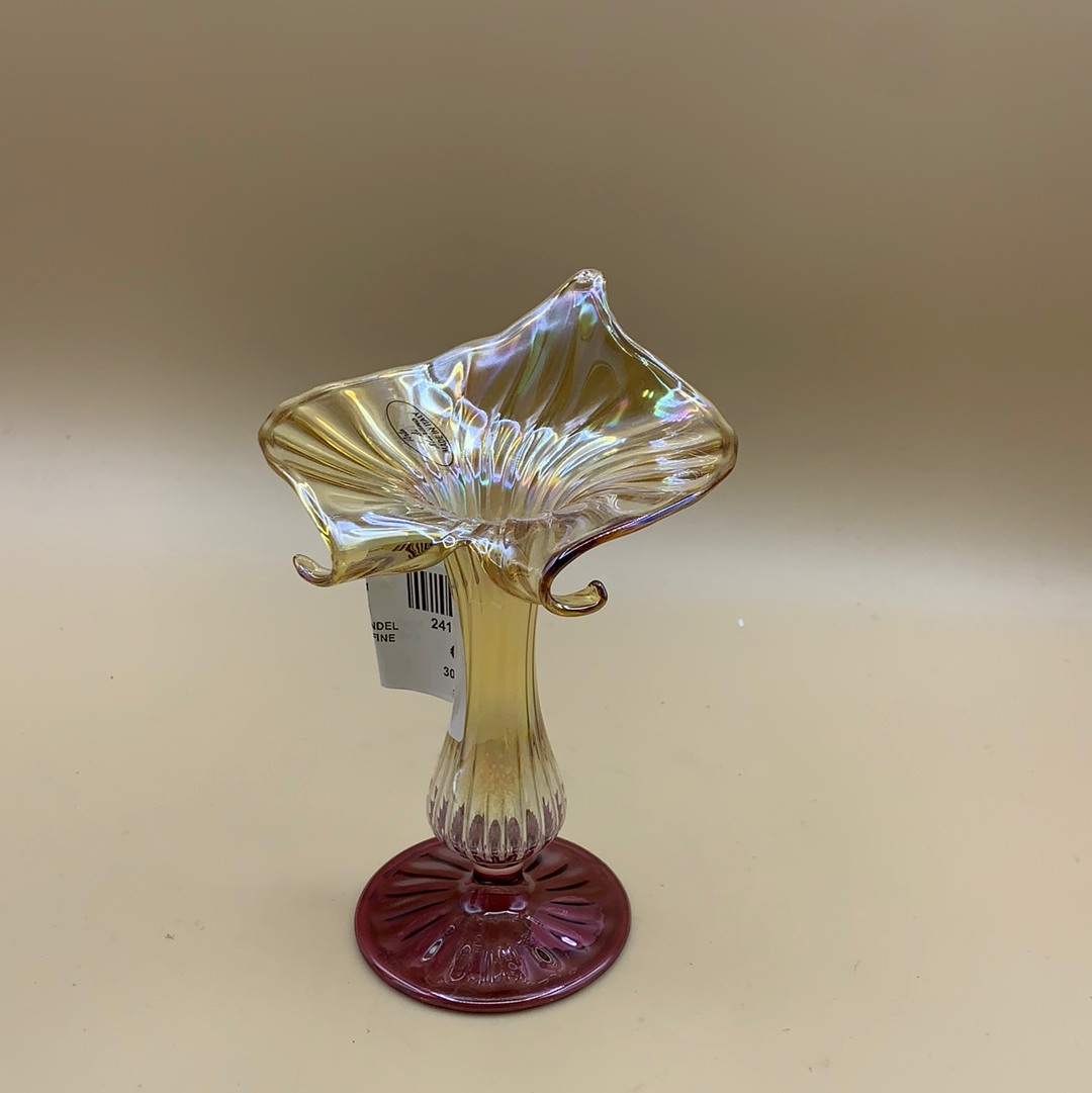 Vaso vetro finissimo cristallo di Murano alto cm 16