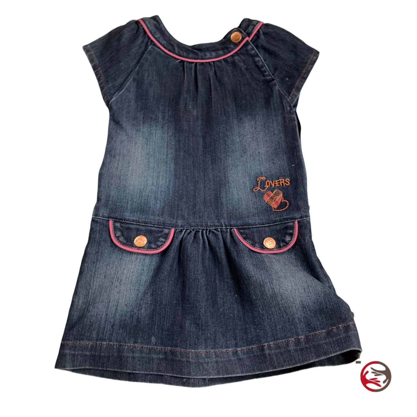 Fagottino Jeanskleid für 2-jährige Mädchen