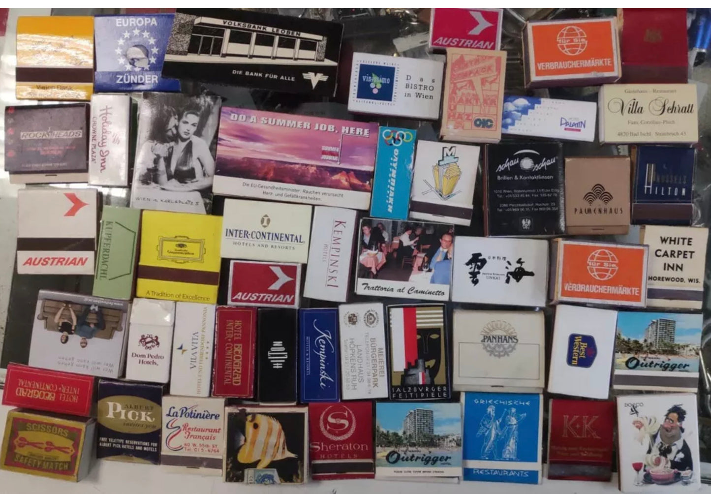 50 collectible matchboxes and matches from the 70s/80s