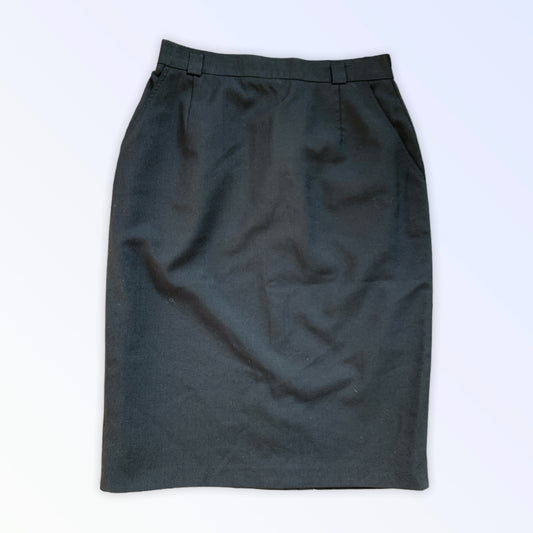 Jörg Peterson Black Skirt Size 44 M In Pure Wool