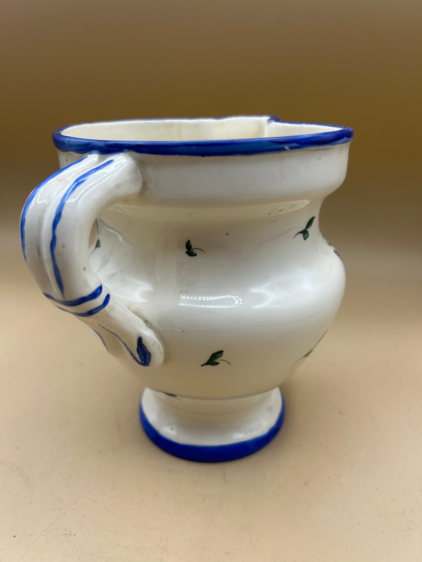 Hand-painted Laveno ceramic jug