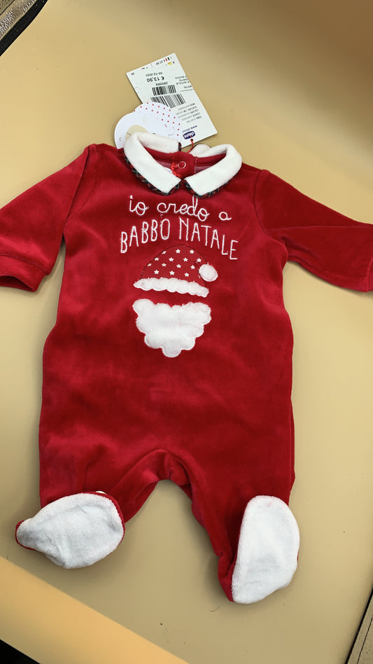New Chicco chenille onesie for Christmas 1 month