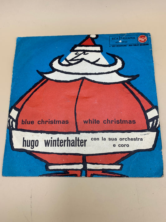 Hugo Winterhalter - Blue Christmas - 45 rpm vinyl record