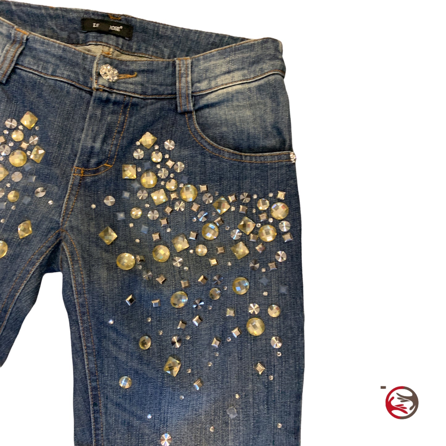 Jeans donna Denny Rose XS con strass