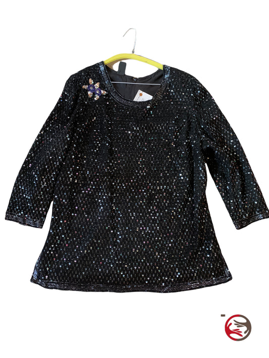 Frank Usher Women's sequined sweater size. L