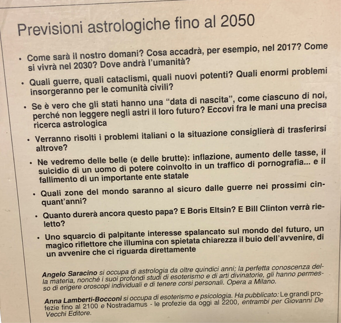 Previsioni astrologiche fino al 2050
