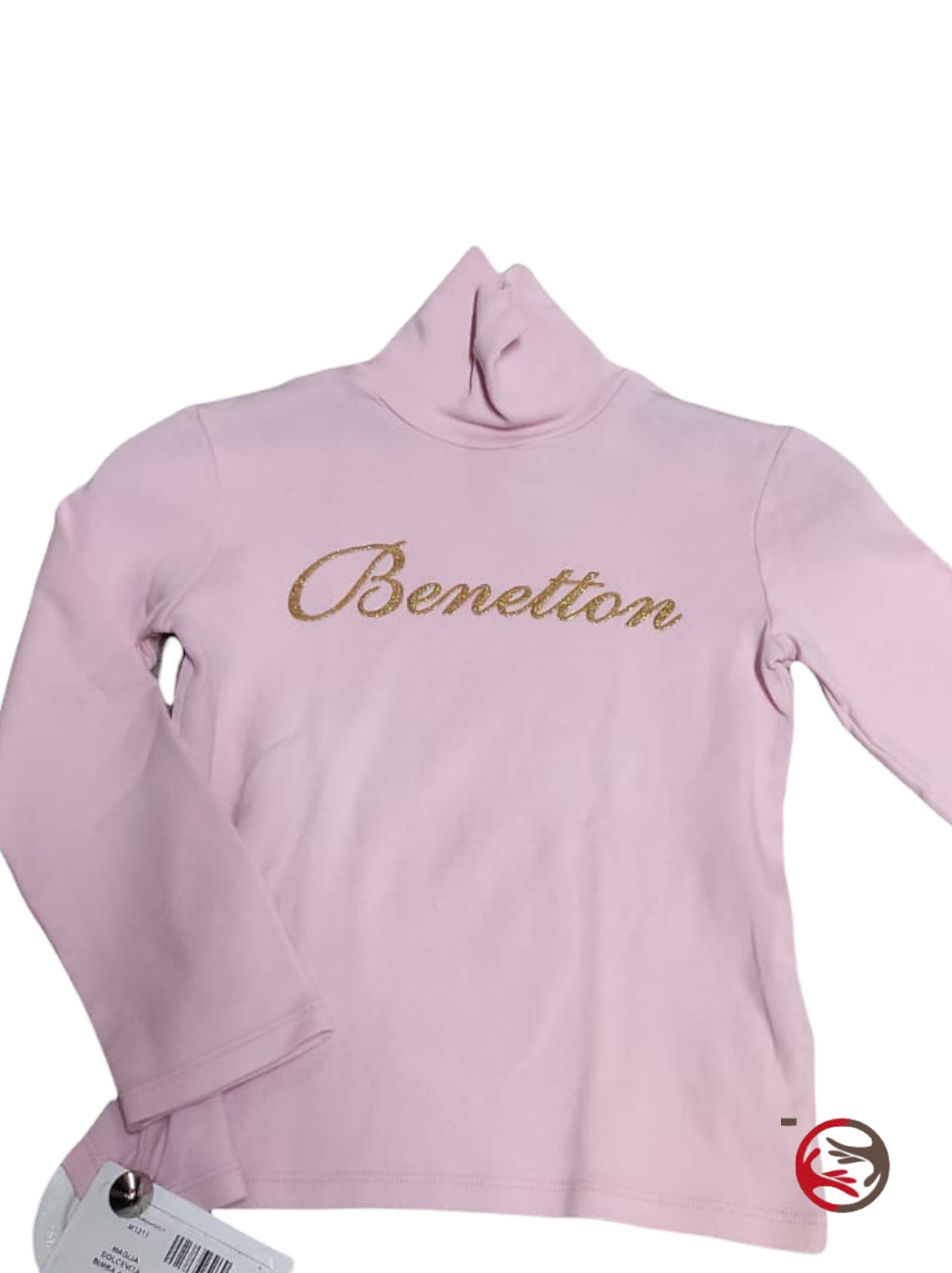 Maglia dolcevita rosa Benetton bambina 4 anni