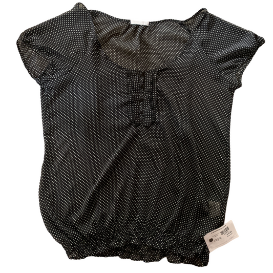 Schwarzes gepunktetes Damenhemd von Promod, Größe XL