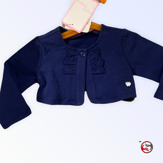 Neues blaues Chicco herzerwärmendes Schulter-T-Shirt für Mädchen ab 6 Monaten