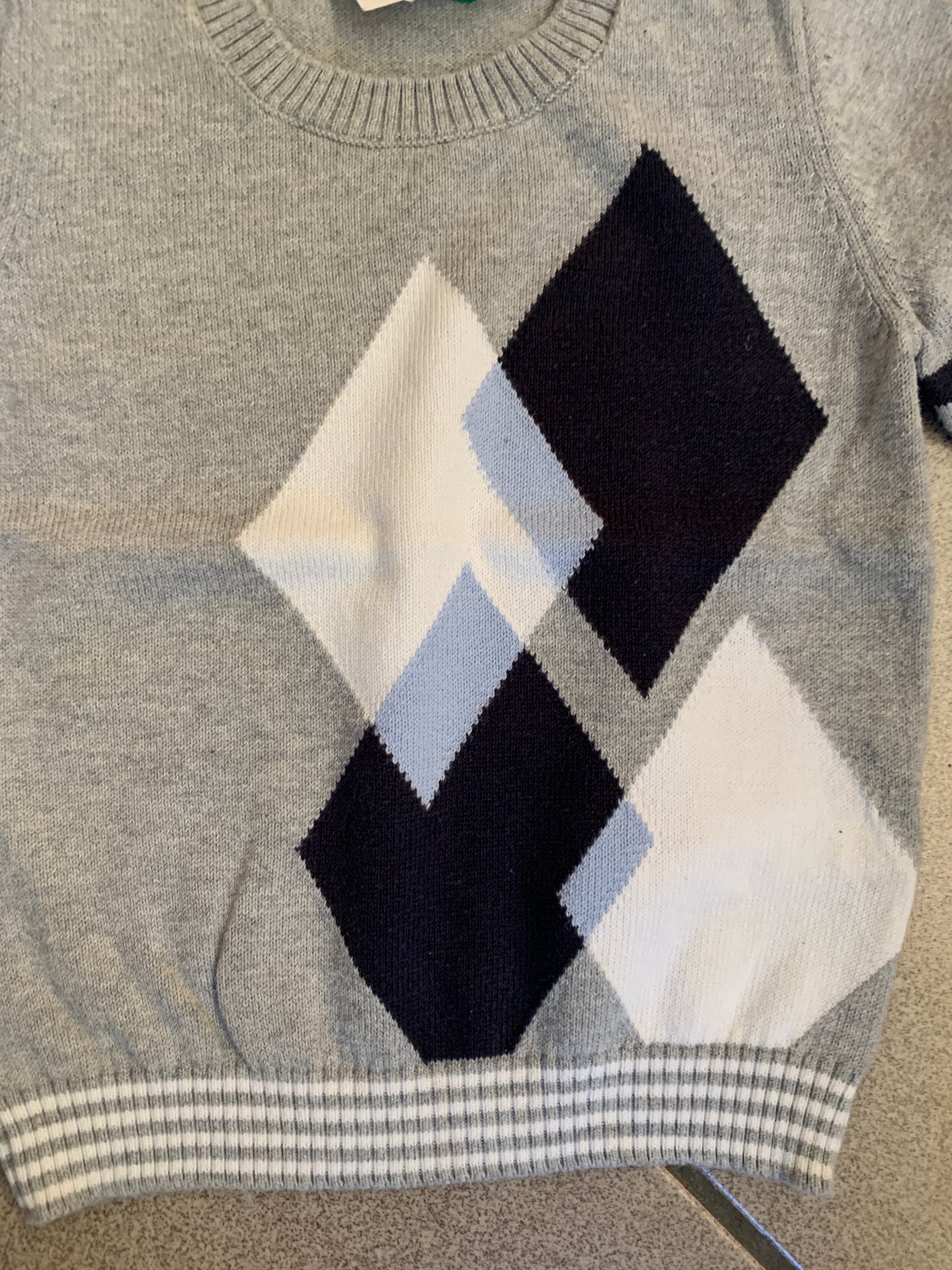 Benetton rhombus cotton sweater for children 18 months