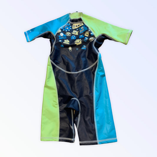 One-piece rubberized swimming pool and sea suit for boys and girls 3-4 years