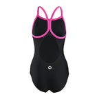 ETIREL neuer schwarzer einteiliger Badeanzug für Mädchen ab 6 Jahren